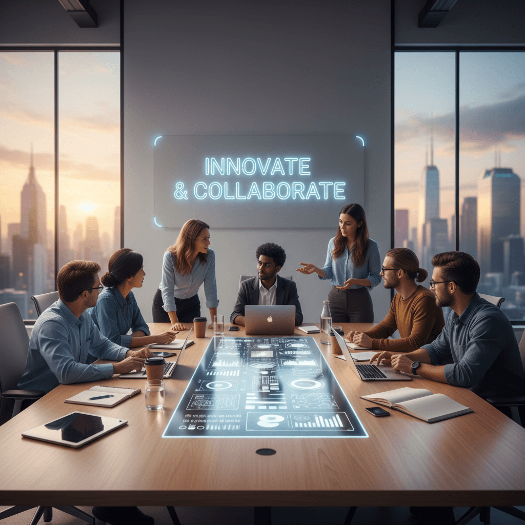 International team working together on recruitment