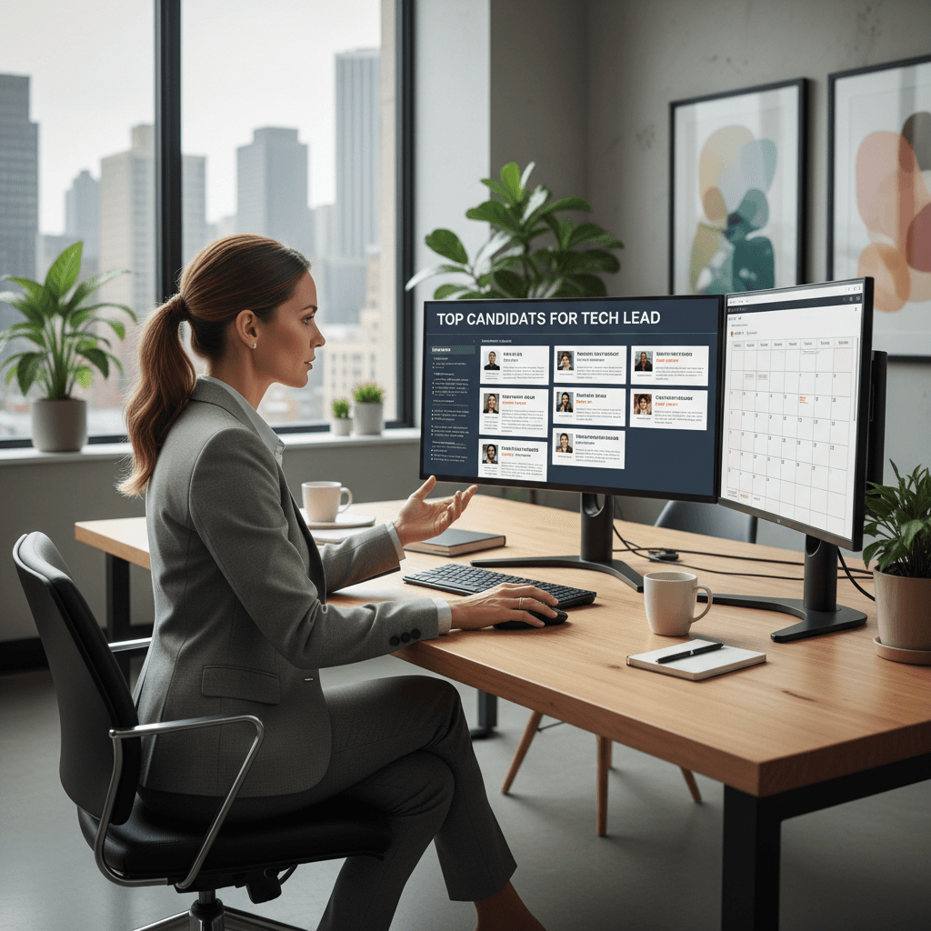 Recruiter matching candidates with part-time opportunities